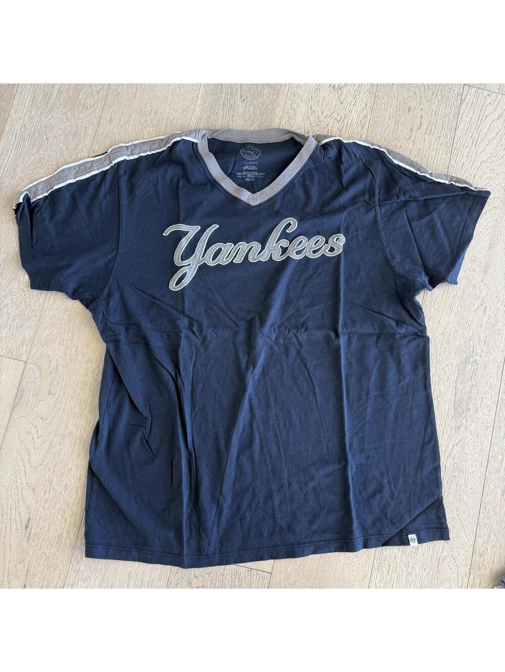 Majestic Athletic Yankees Navy V-Neck T-Shirt